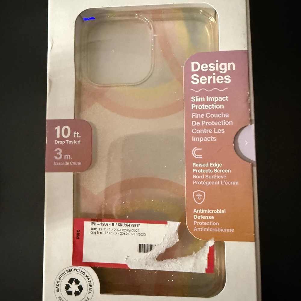 Design Series Slim Impact Phone Case - Pink/Peach Gradient